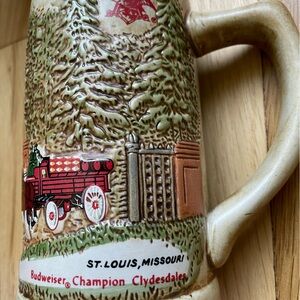 Vintage Ceramarte Budweiser Ceramic Mug/Stein Made in Brazil